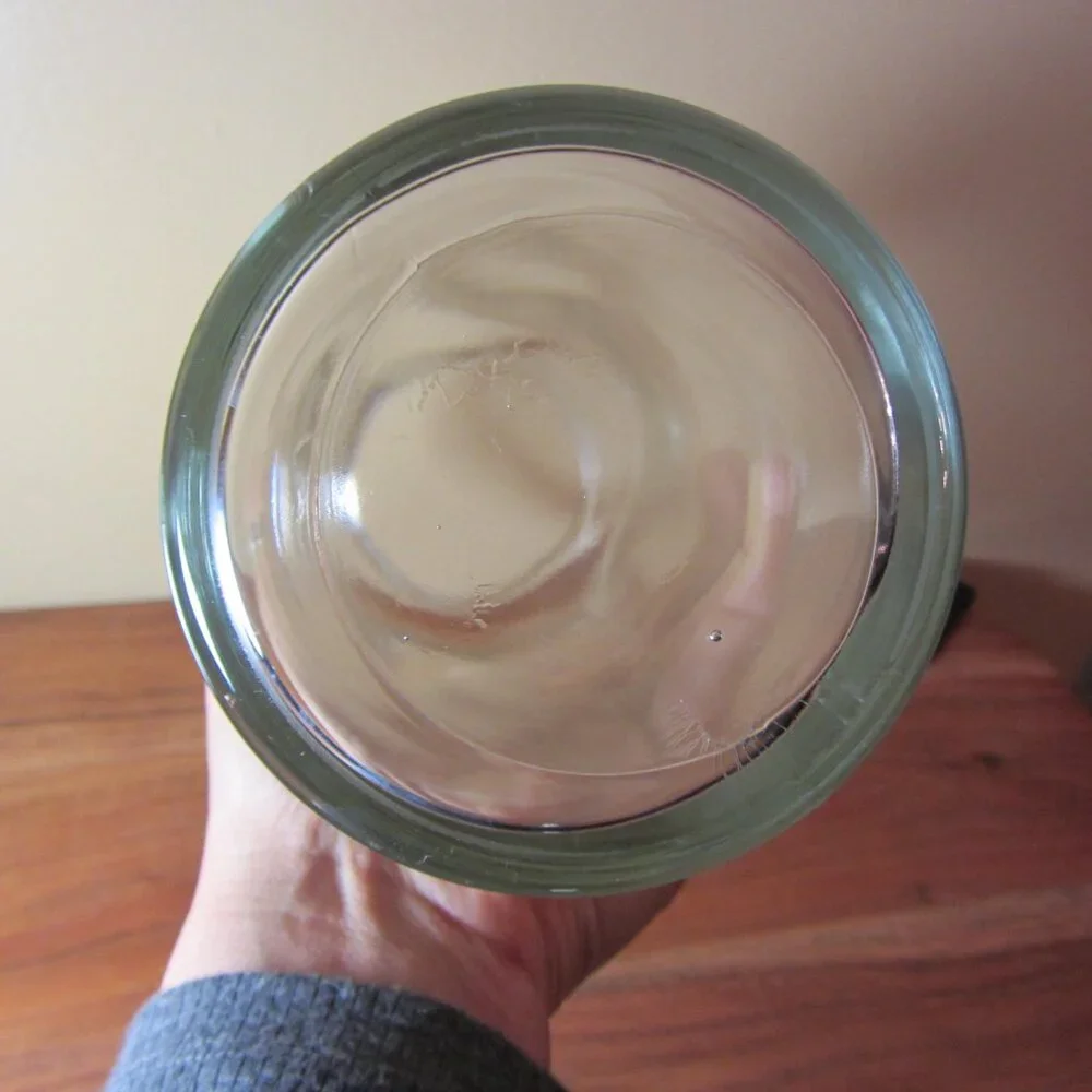 glass storage container tall ikea pasta metal lid (H167)